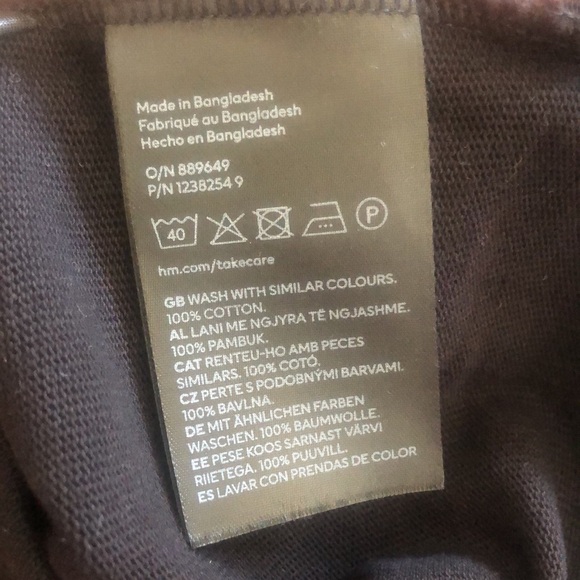 ❤️H&M Black Short Sleeve Knit Dress 100% Cotton Size M - Picture 5 of 5